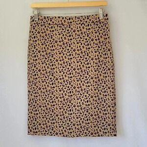 J.Crew No. 2 Pencil Skirt Cheetah Print Size 2